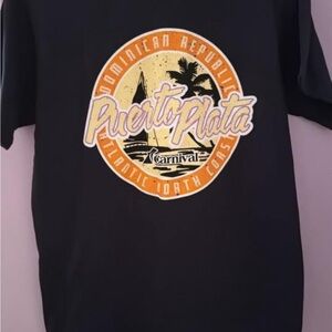 Carnival Black Graphic Tee - Puerto Plata Design